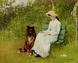 Edwin Harris A Quiet Read painting